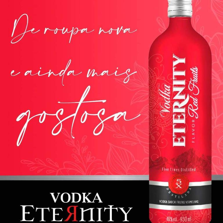 Vodka Eternity Red Fruits Vidro 900ml