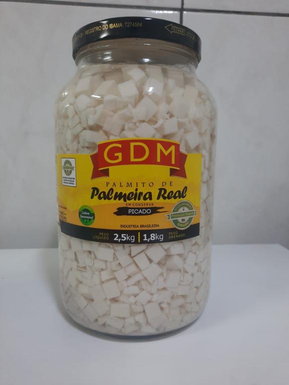 Palmito Palmeira Real Picado 1,8kg - GDM