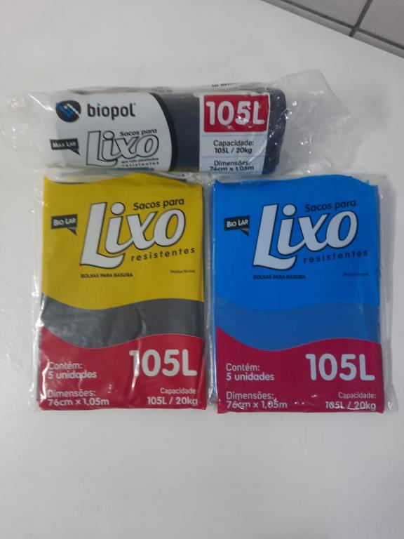 Saco Lixo Rolo Preto 105L - Biopol