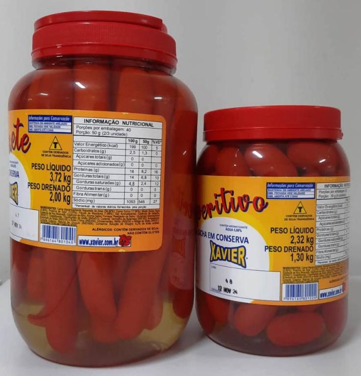 Salsicha em Conserva 2kg Xavier