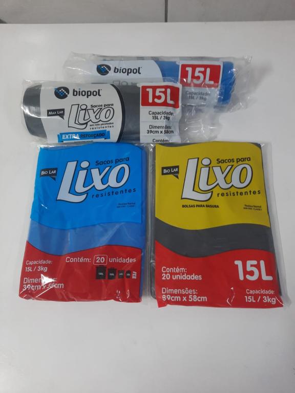 Saco Lixo Almofada Azul 15L - Biopol
