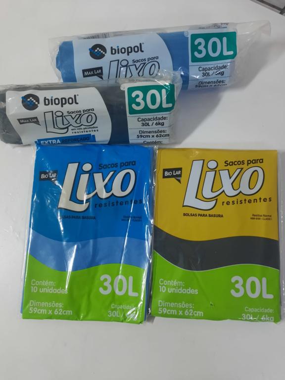 Saco Lixo Almofada Azul 30L - Biopol