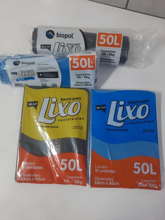 Saco Lixo Almofada Azul 50L - Biopol