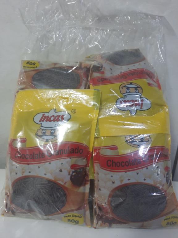 Chocolate Granulado Preto 80g Incas