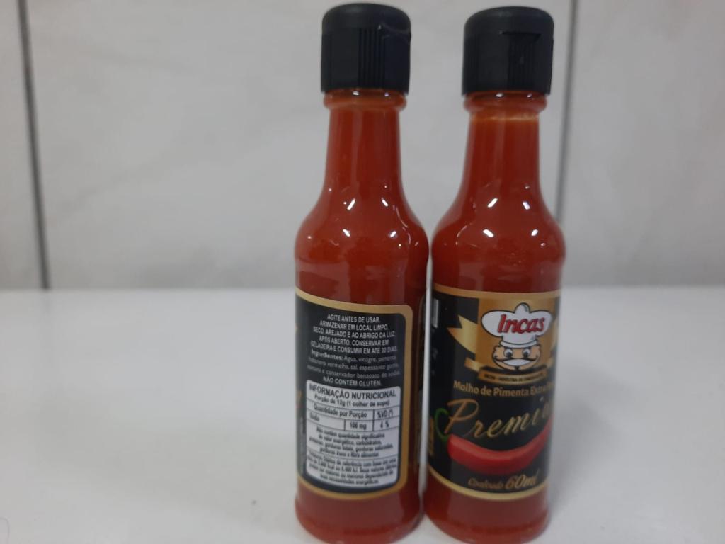 Molho de Pimenta Extra Forte Vermelha 60ml Incas