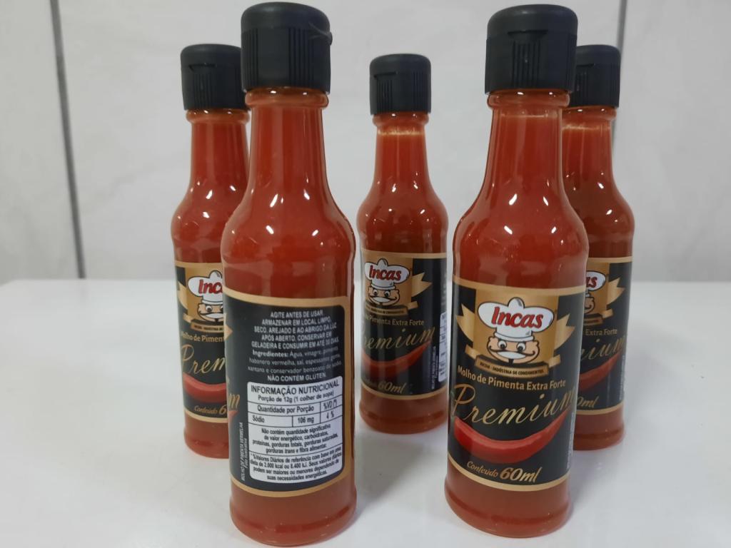 Molho de Pimenta Extra Forte Vermelha 60ml Incas