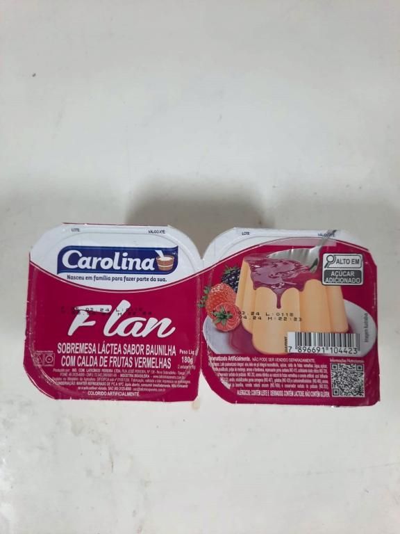 Flan Frutas Vermelhas Carolina 16x180g