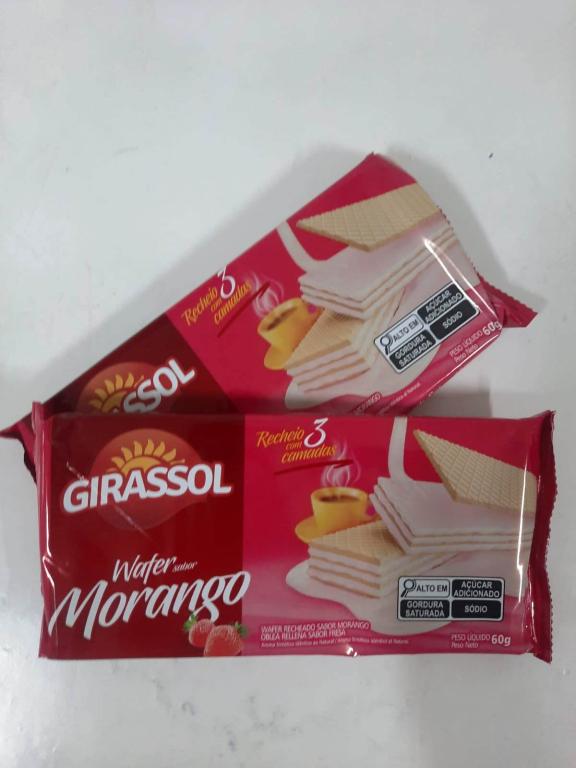 Wafer Morango 50x60g Girassol