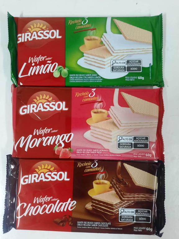 Wafer Morango 50x60g Girassol
