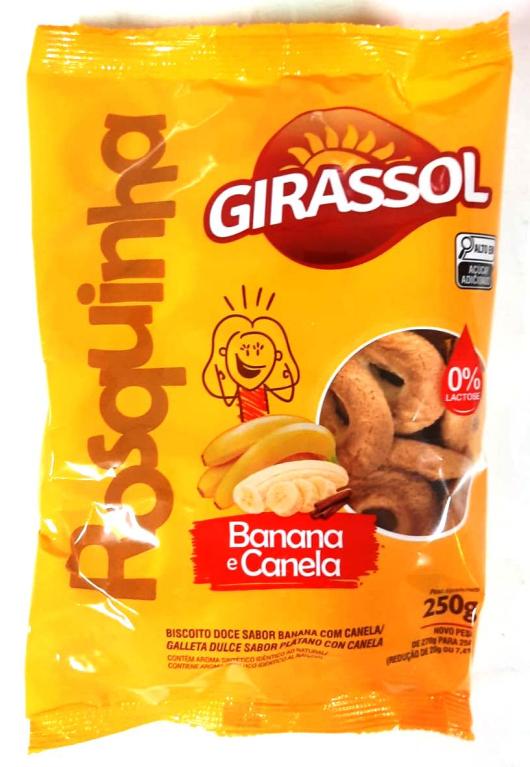 Rosquinha Banana com Canela 22x250g Girassol