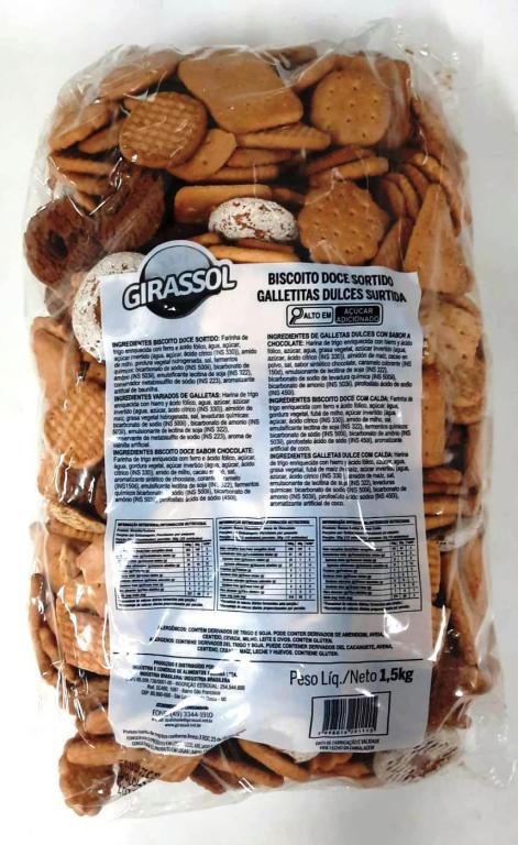 Biscoito Doce Sortido 6x1,5Kg Girassol