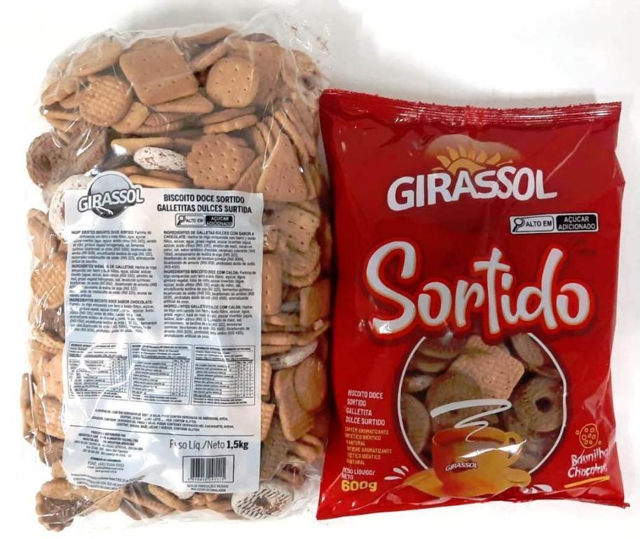 Biscoito Doce Sortido 6x1,5Kg Girassol