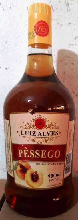 Cachaca Luiz Alves Pessego 6x900ml Peroba