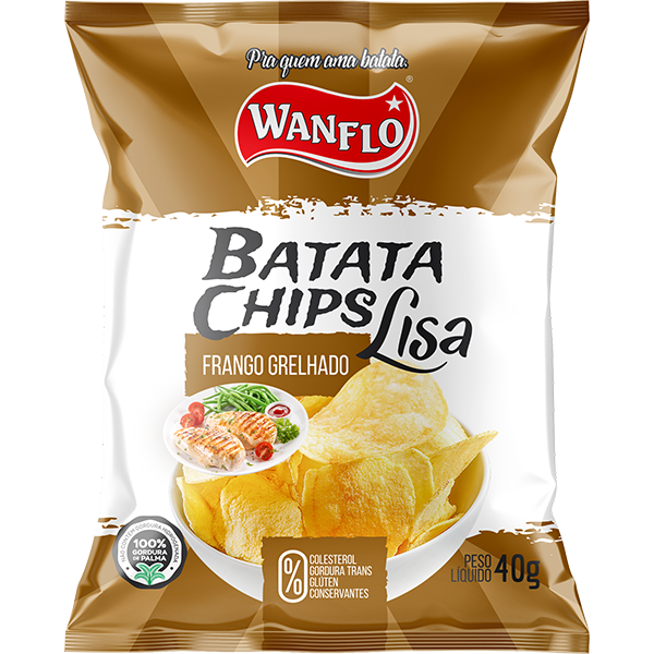 Batata Lisa Wanflo Frango Grelhado 25x40g