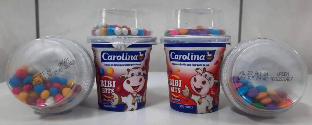 Iogurte Bolinha carolina Rosa (flocos de arroz)