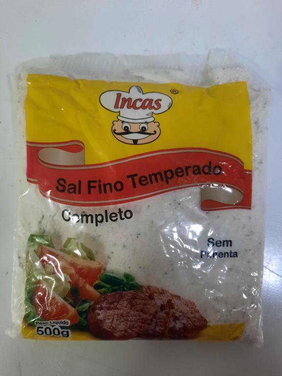 Sal Fino Temp. Sem Pimenta 500gr Incas