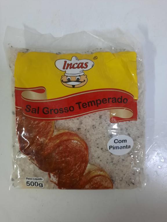 Sal Grosso Temp. Com Pimenta 500gr Incas