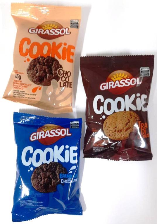 Biscoito Cookie Baunilha e Chocolate 100x45g Girassol