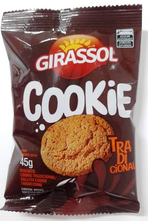 Biscoito Cookie Tradicional 100x45g Girassol