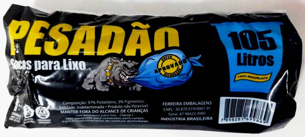 Saco Lixo Rolo 105L Pesadao