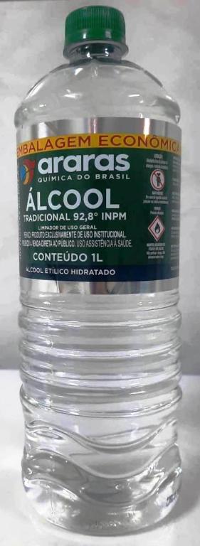 Alcool 92,8 INPM 12x1L Araras