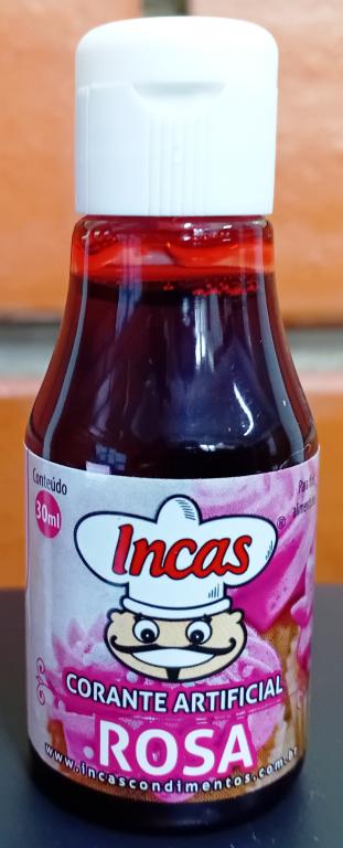 Corante Alimenticio Rosa 12x30ml Incas