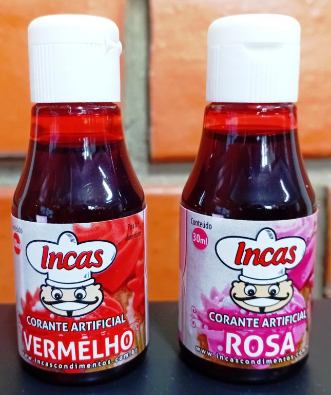 Corante Alimenticio Rosa 12x30ml Incas
