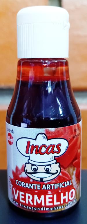 Corante Alimenticio Vermelho 12x30ml Incas