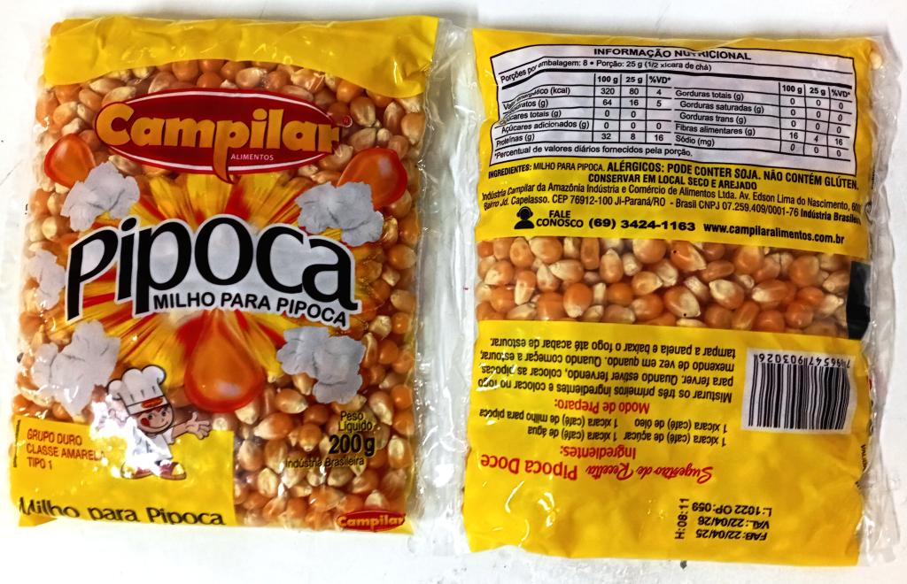 Milho Pipoca 30x200g Campilar