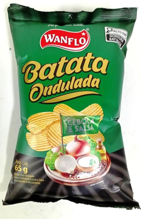 Batata Ondulada Cebola e Salsa Wanflo 20x65g