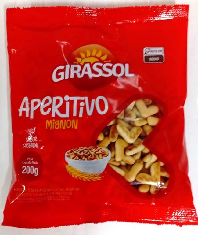 Biscoito Aperitivo Mignon 20x200g Girassol