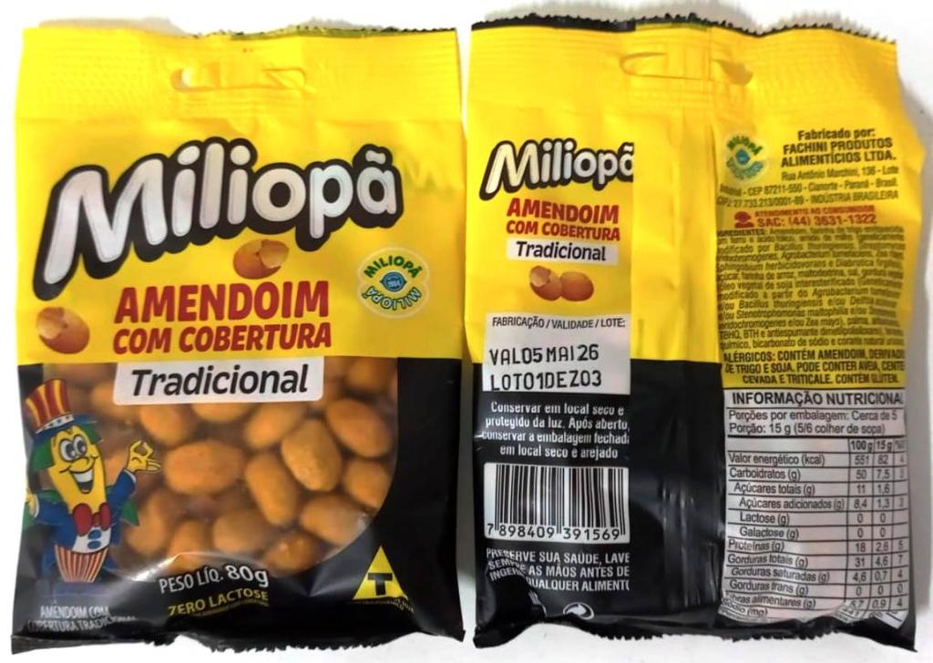 Amendoim Tradicional Miliopa 15x80g