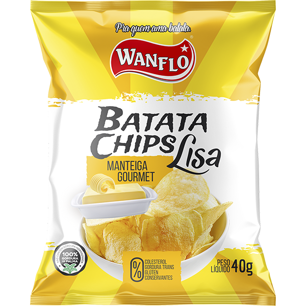 Batata Lisa Wanflo Manteiga Gourmet 25x40g