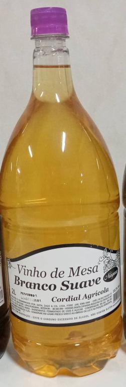Vinho Branco Suave Cordial Agricola 6x2lt