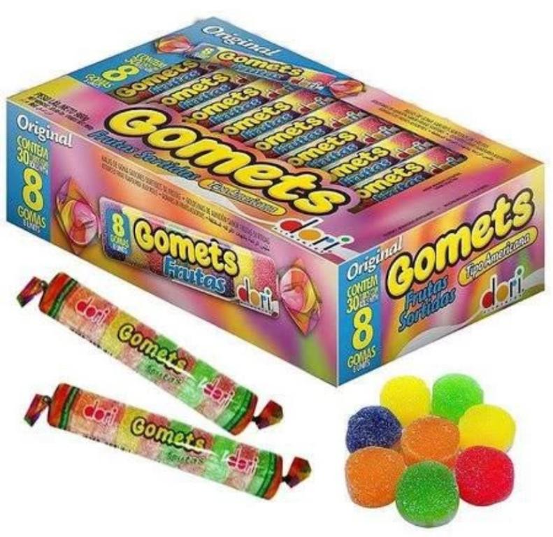 GOMETS DORI GOMA TUBO FRUTAS SORTIDAS 30X32GR