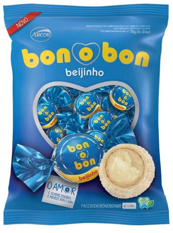 BOMBOM BON O BON BEIJINHO 750G