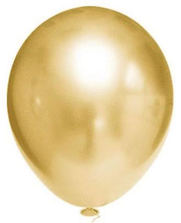 BALAO LISO RED. FESTBALL N°8 OURO PEROLISADO C/50UN