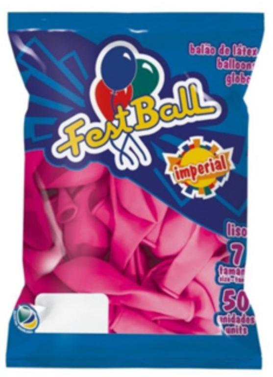 BALAO LISO RED. FESTBALL N°7 PINK C/50UN