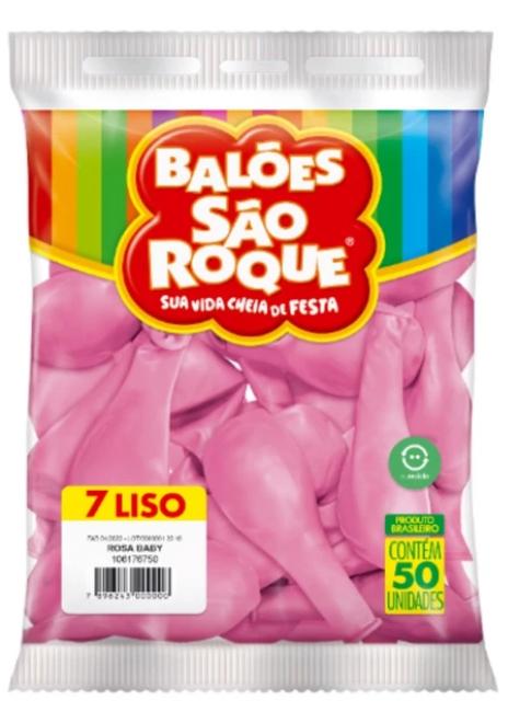 BALAO SAO ROQUE N°7 ROSA BABY  C/50UN