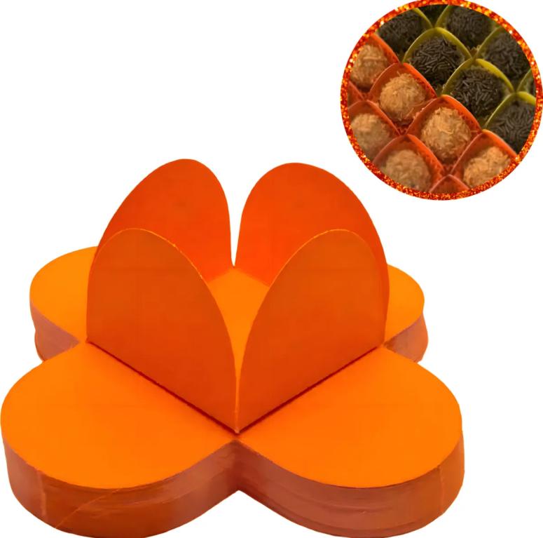 PORTA BOMBOM DAFESTA LISO LARANJA C/50UN