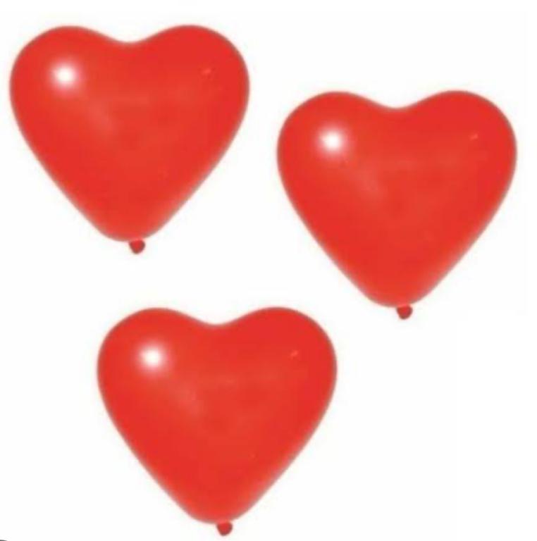 BALAO FESTBALL CORACAO N°6 VERMELHO C/50UN