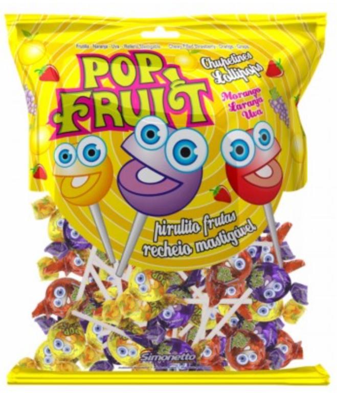PIRULITO POP FRUIT SORTIDO 500G