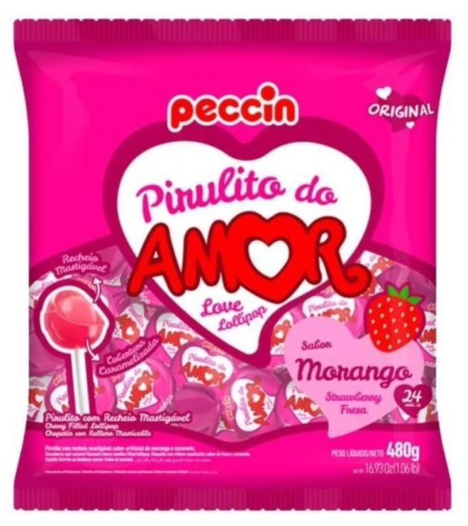 PIRULITO PECCIN MORANGO DO AMOR 480G