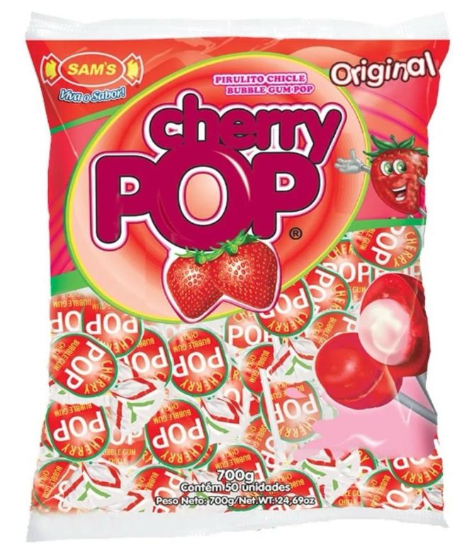 PIRULITO CHERRY POP ORIGINAL MORANGO 700GR C/50UN