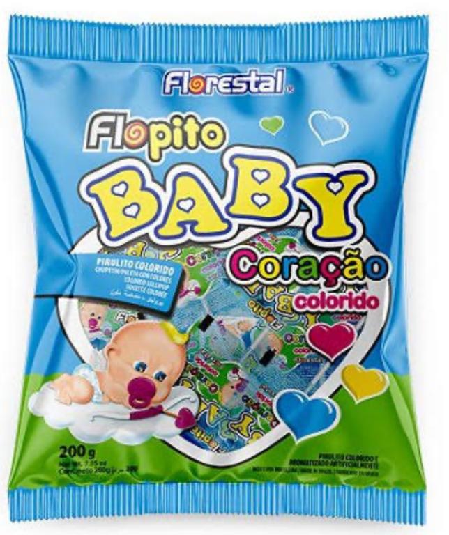 PIRULITO BABY CORACAO COLORIDO 200G