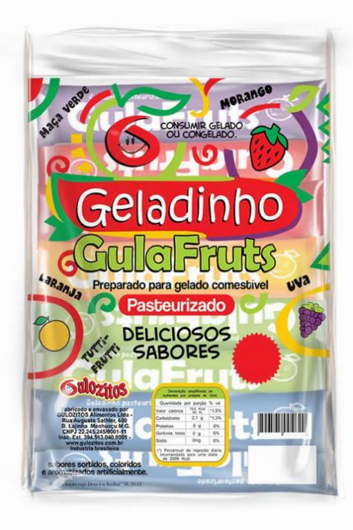 GELADINHO GULA FRUTS SORTIDO 55ML C/40UN
