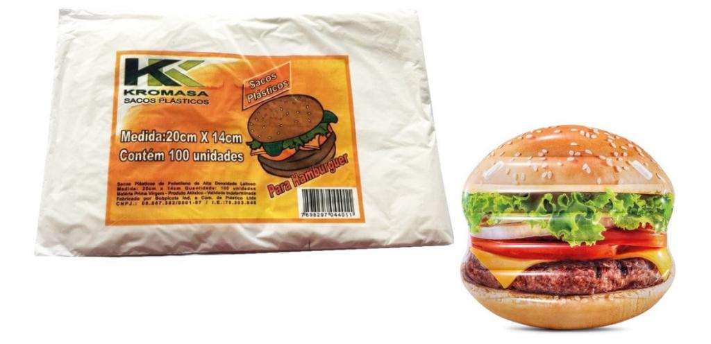 SACO AD KROMASA HAMBURGUER 20X14 C/100UN