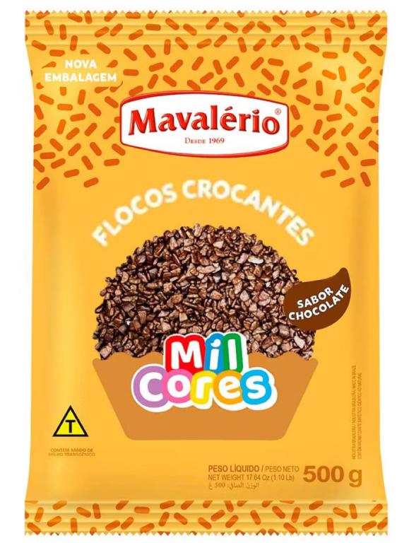 FLOCOS CROCANTE MIL CORES CHOCOLATE 500G