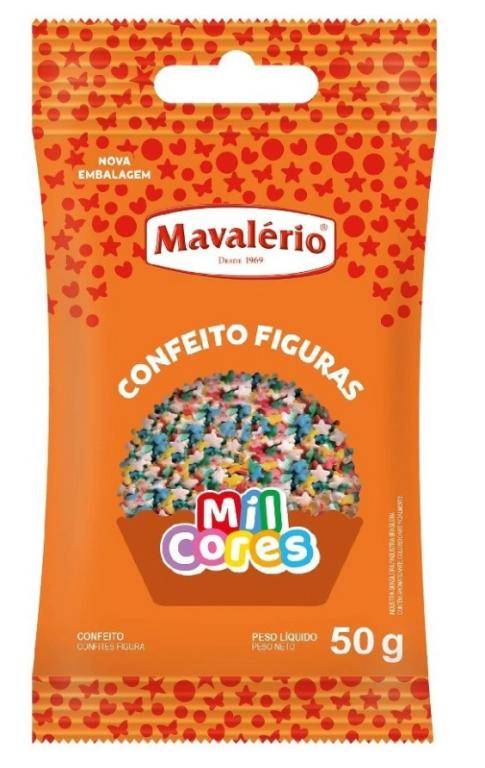 CONFEITO FIGURA MIL CORES ESTRELINHA 50G