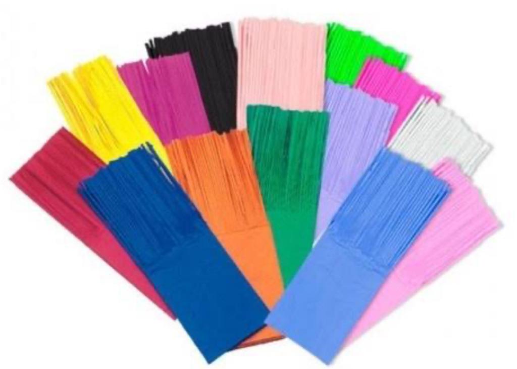 PAPEL 1 FRANJA DA FESTA AZUL TURQUESA C/48UN